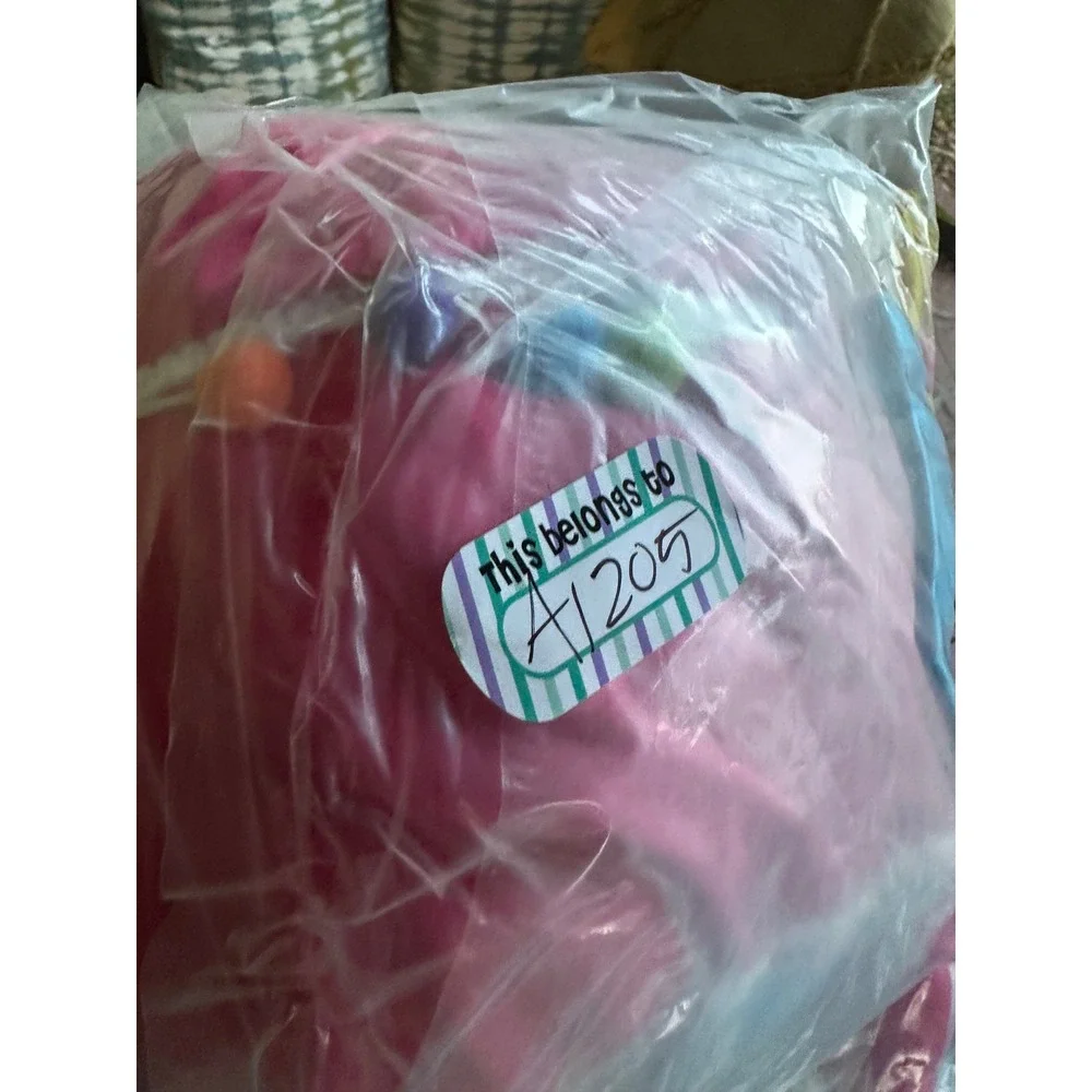 Relibeauty Kids Clown Costume Dress Pink Yellow Pom Pom Circus Halloween‎ 150
